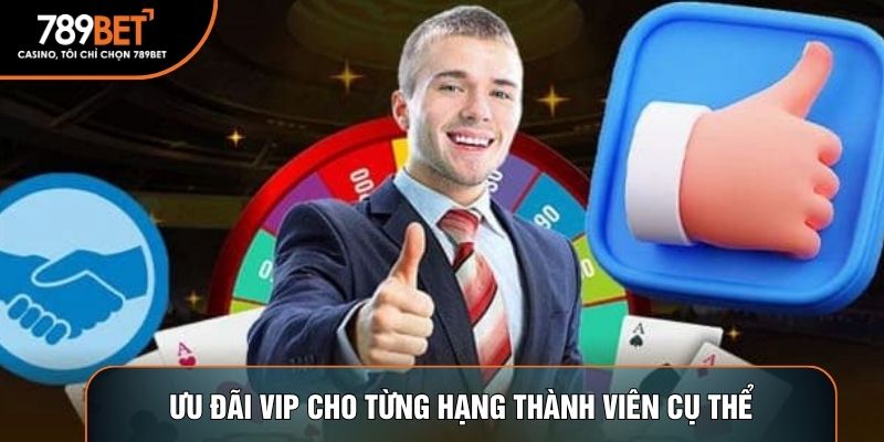 Ưu đãi VIP cho từng hạng thành viên cụ thể